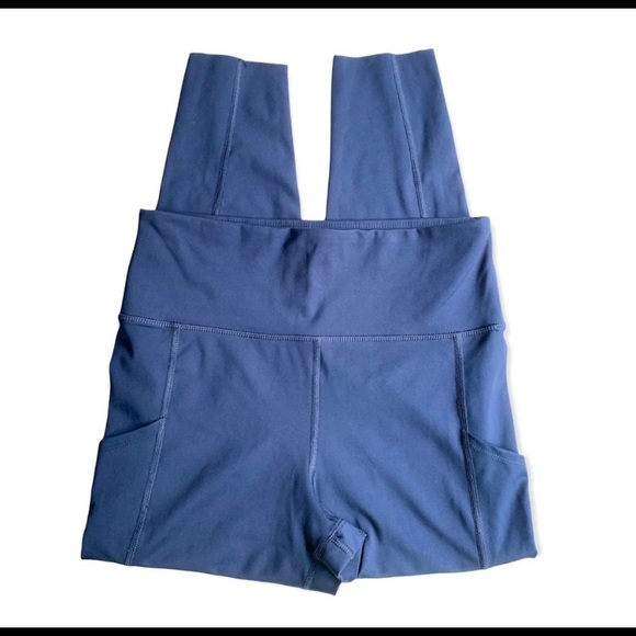 AE Navy High Waisted Pocket Leggings - Picture 3 of 5